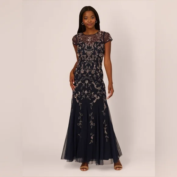 Pappell Boutique Beaded Embellished Evening Gown - Picture 1 of 13